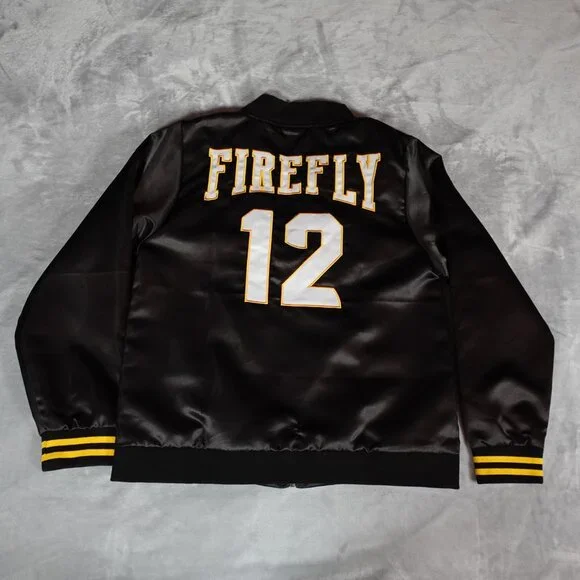 FireFly Music Festival Satin Bomber Jacket Mens M Limited Black - Picture 6 of 10